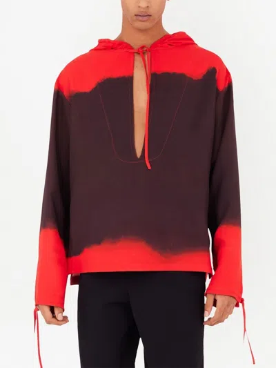 Ferragamo Gradient-effect Hooded Kaftan