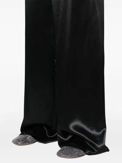 Ferragamo Women's Satin Wide Leg Trousers