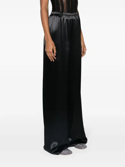 Ferragamo Women's Satin Wide Leg Trousers