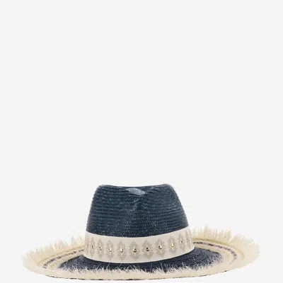 Ferruccio Vecchi Straw And Viscose Blend Hat With Embroidery
