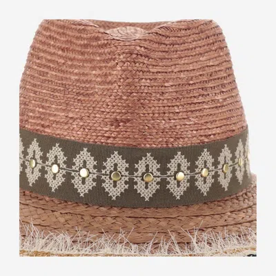 Ferruccio Vecchi Straw And Viscose Blend Hat With Embroidery