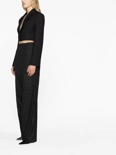 Filippa K High-waisted Cargo Pants With Side Pockets In Black