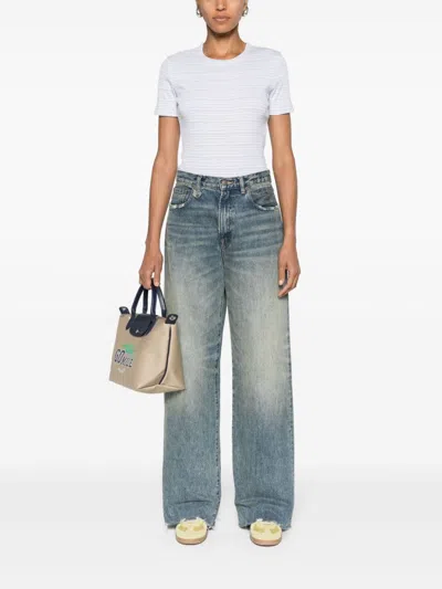 Filippa K T-shirt Ribbed Cotton Horizontal Stripes