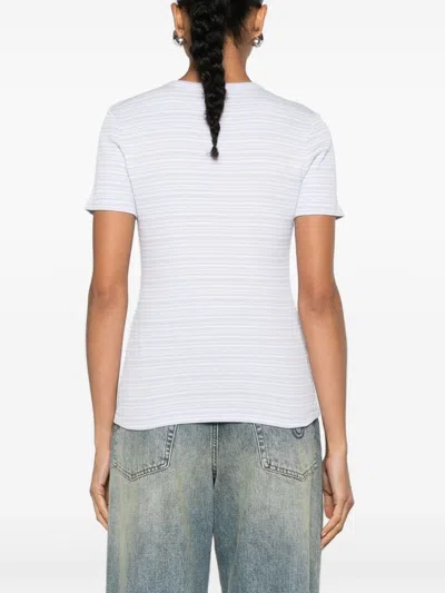 Filippa K T-shirt Ribbed Cotton Horizontal Stripes