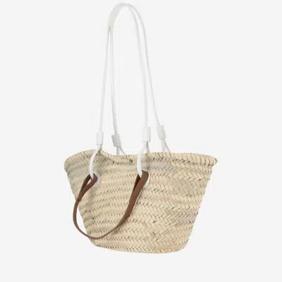 Shop Filippo Catarzi Straw Bag With Logo