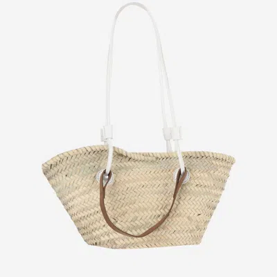 Shop Filippo Catarzi Straw Bag With Logo