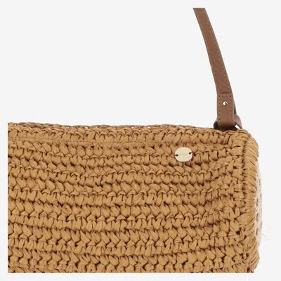 Shop Filippo Catarzi Viscose And Straw Blend Bag