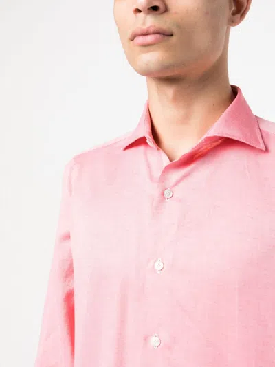 Finamore 1925 Napoli Linen Blend Regular Fit Shirt