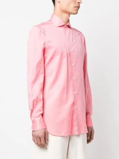 Finamore 1925 Napoli Linen Blend Regular Fit Shirt
