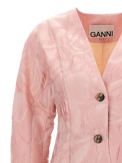 Shop Ganni 'textured Cloqué' Jacket