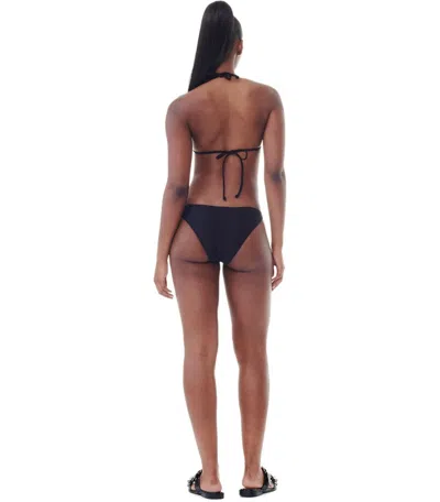 Ganni Black Lurex Bikini Top