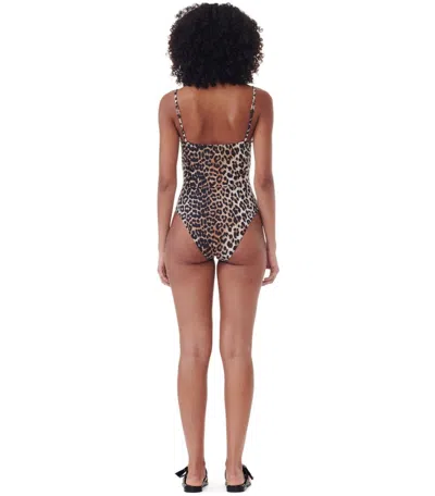 Ganni Leopard-print Swimsuit