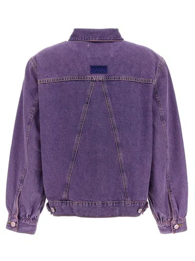 Shop Ganni Overdyed Bleach Jacket