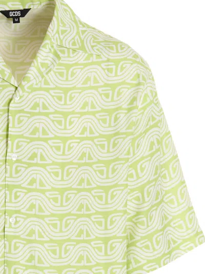 Gcds Waved Logo Shirt And Blouse Green