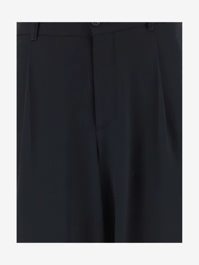 Giorgio Armani Wool Trousers With Pleated Front