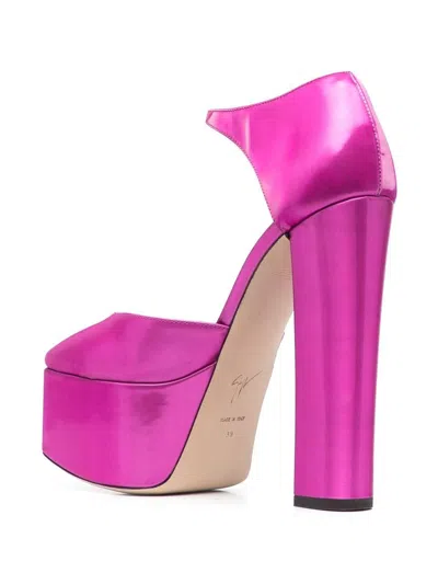 Giuseppe Zanotti Fuchsia Fuchsia Bebe Leather Pumps