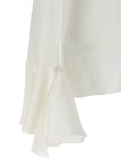 Givenchy Flared Cuffs Ruffled V-neck Shirt