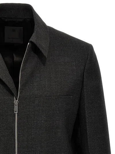 Givenchy Structured Blouson Casual Jackets And Parka Gray