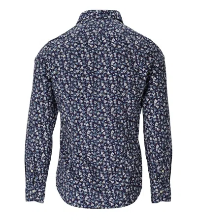 Gmf 965 Blue Floral Shirt