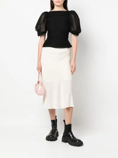 Gold Hawk High-waisted Silk-blend Skirt