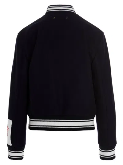 Golden Goose Wool Blend Bomber With Embroidered Logo