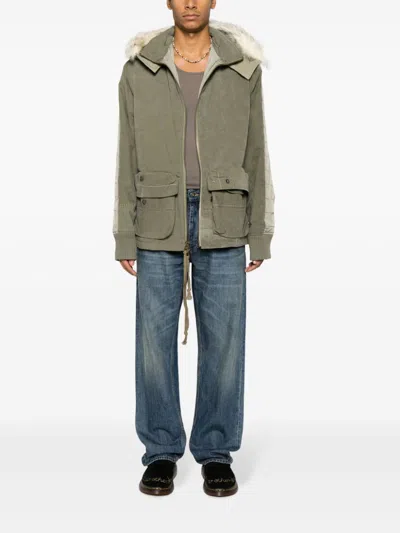 Greg Lauren Army Tent Retro Zip-up Jacket