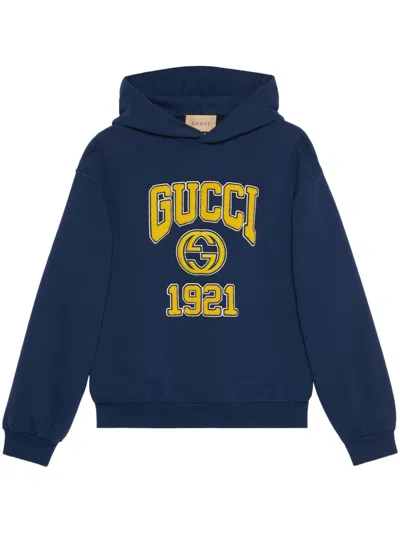 Shop Gucci Cruise Logo Cotton Hoodie