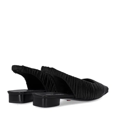 Halmanera Fold Black Slingback Ballet Flat Shoe