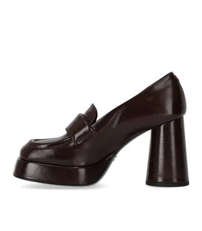 Halmanera Glaze Dark Brown Heeled Loafer