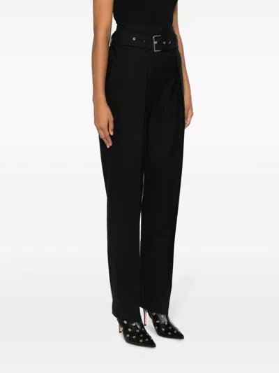 Iro Belted High-waisted Tailored Wool Trousers