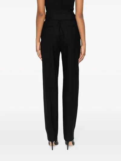 Iro Belted High-waisted Tailored Wool Trousers