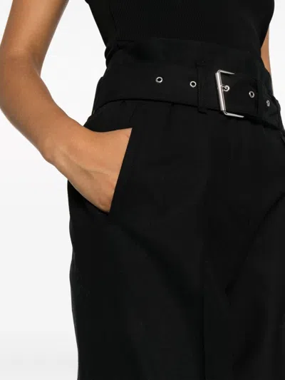 Iro Belted High-waisted Tailored Wool Trousers