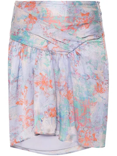 Iro Abstract Pattern Silk Mini Skirt