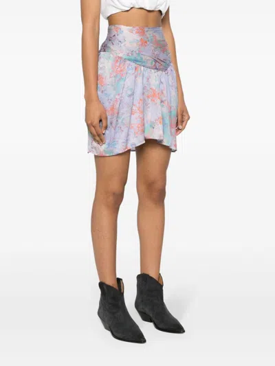 Iro Abstract Pattern Silk Mini Skirt