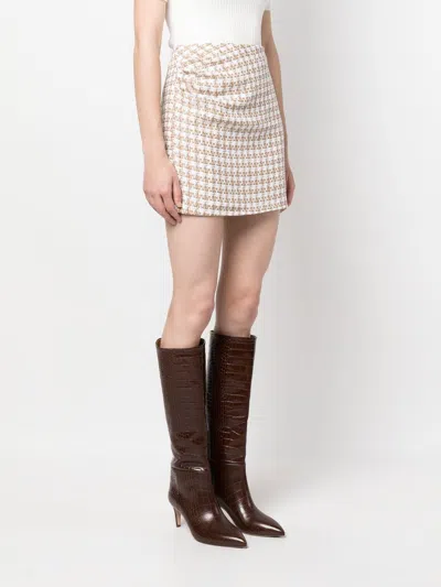 Iro Cotton Blend Silk Mini Skirt With Gathered Detailing
