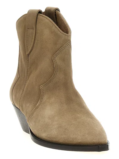 Isabel Marant Taupe Brown Calf Leather Texano Style Boots