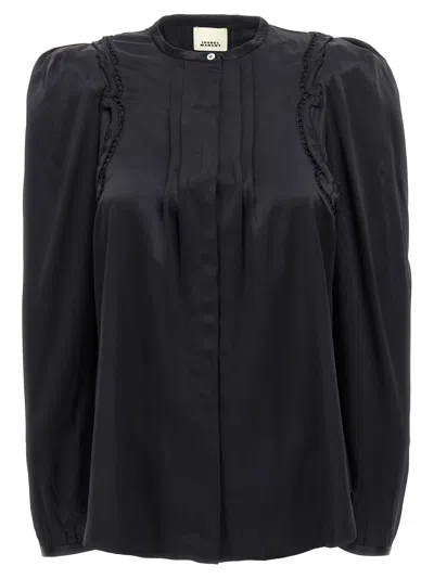 Isabel Marant 'joanea' Black Silk Blend Shirt