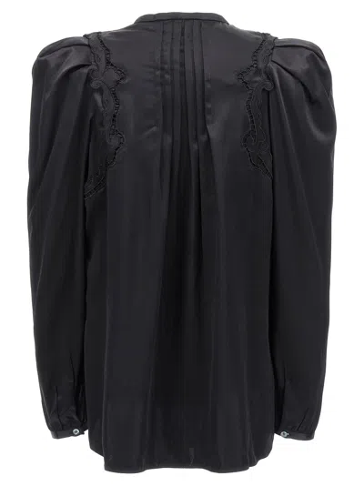 Isabel Marant 'joanea' Black Silk Blend Shirt