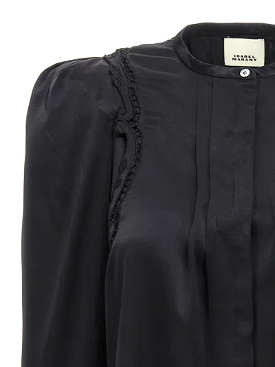 Isabel Marant 'joanea' Black Silk Blend Shirt