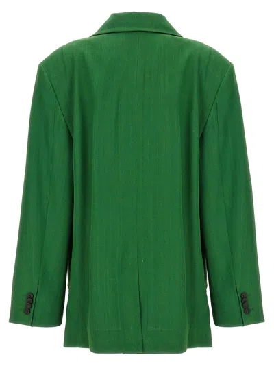 Jacquemus Titolo Striped Jacquard Single-breasted Oversized Blazer Jacket