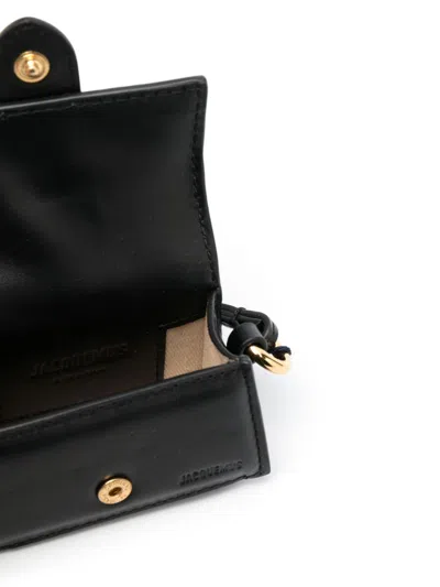 Jacquemus Black Le Porte Bambino Leather Airpod Case