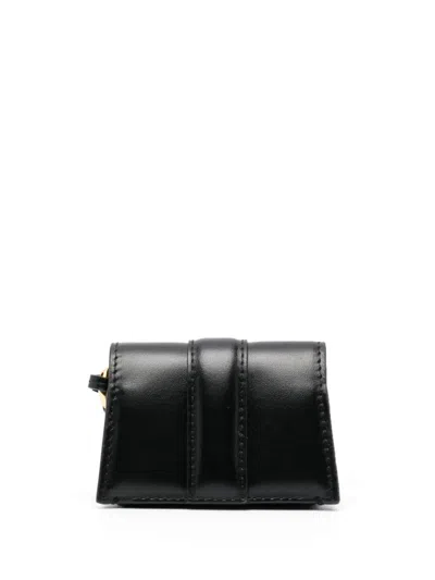 Jacquemus Black Le Porte Bambino Leather Airpod Case