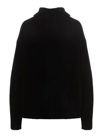 Jil Sander Black Cashmere Blend Oversize Sweater