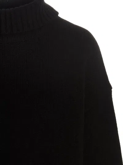 Jil Sander Black Cashmere Blend Oversize Sweater