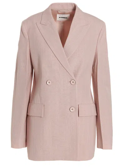 Jil Sander Double Breast Blazer Jacket Blazer And Suits Pink