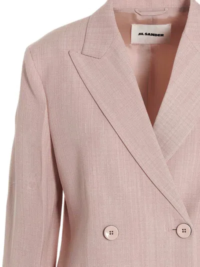 Jil Sander Double Breast Blazer Jacket Blazer And Suits Pink