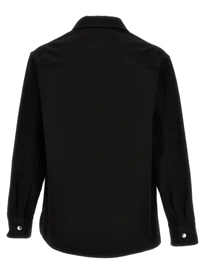 Jil Sander Black Wool Coat With Oversized Sleeves