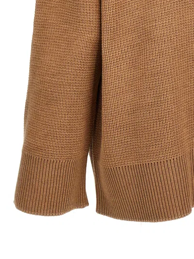 Jil Sander Zipper Detail Long Sleeve Knit Sweater