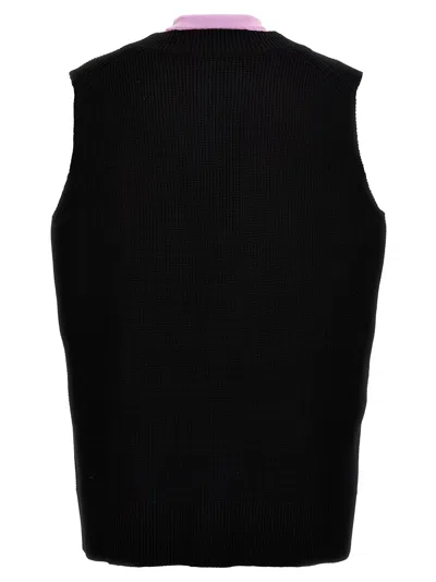 Jil Sander Ribbed Knit Sleeveless V-neck Vest