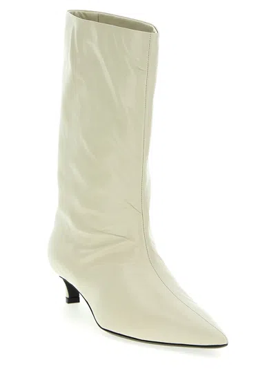 Shop Jil Sander Leather Ankle Boots